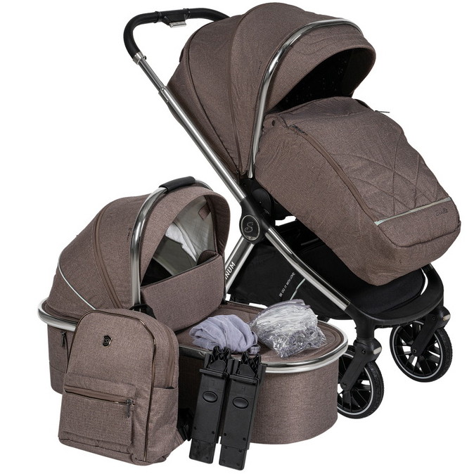 Детская коляска Sevillababy Tinum 2 в 1 Brown/коричневый
