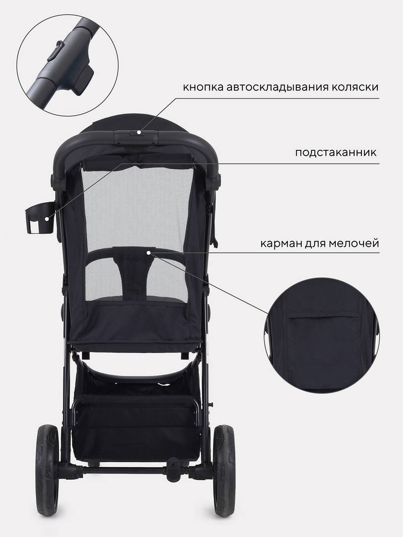 Коляска прогулочная Rant Volt Midnight black