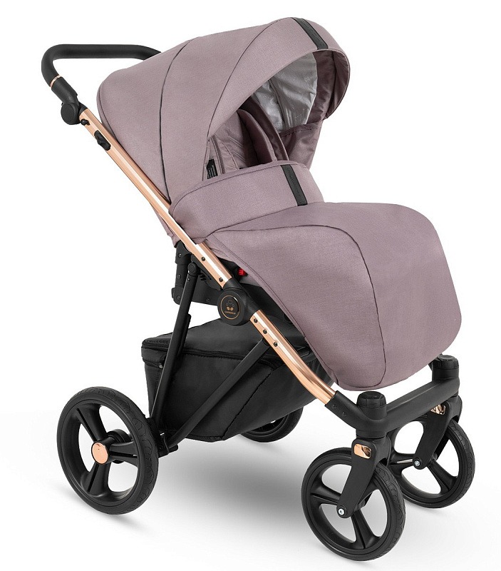Коляска 2 в 1 Camarelo Belagio, BG-09 (Темно-розовый Жаккард)