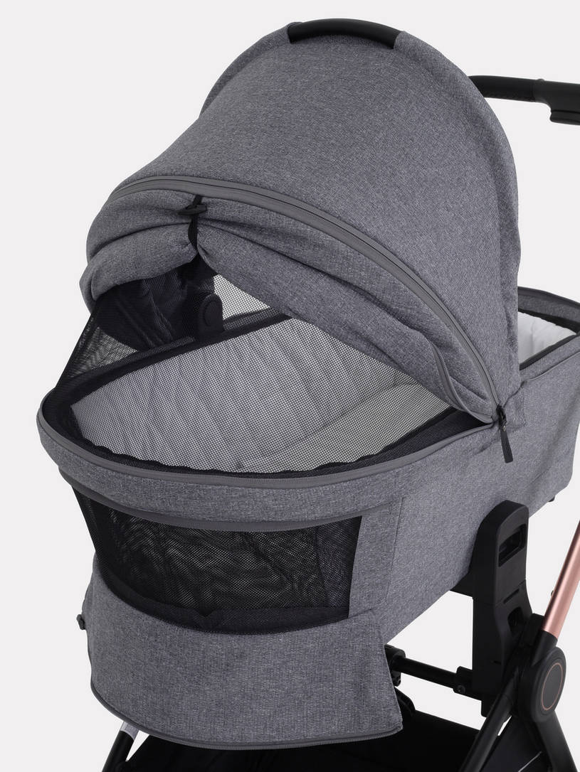 Коляска 2 в 1 MOWBaby ZOOM PU RA086 Gold Grey