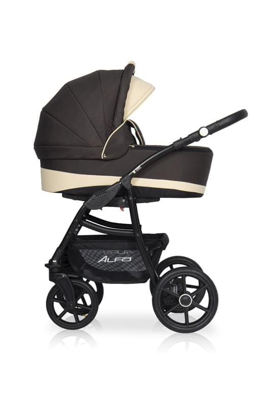 Коляска 3 в 1 Riko Basic Alfa Ecco 08 коричнево-бежевый