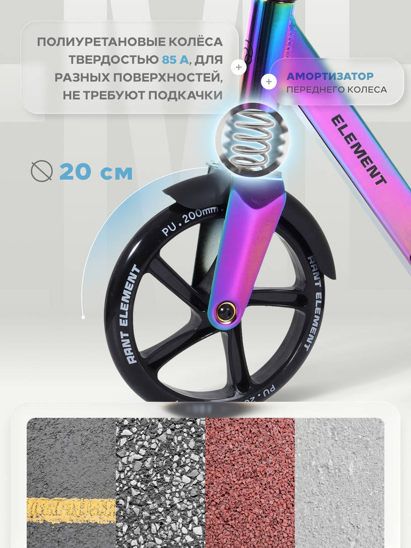 Самокат 2-колесный Rant Element PRO Benzin