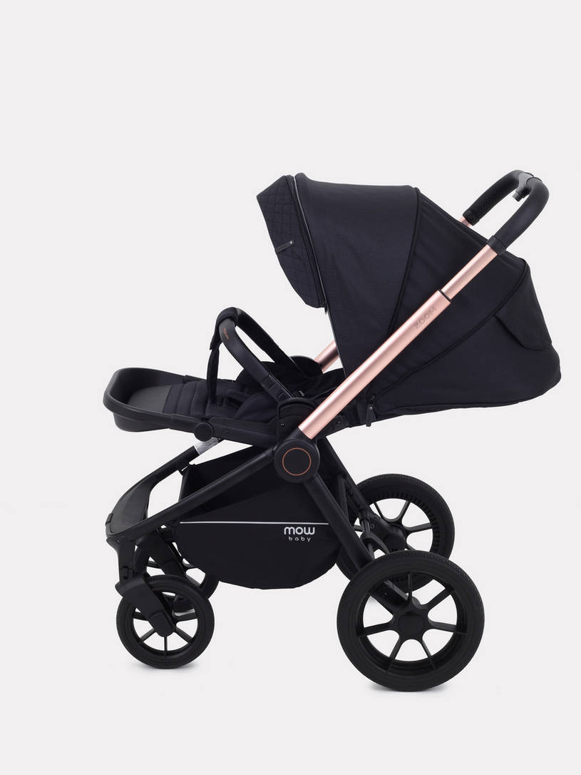 Коляска 3 в 1 Mowbaby Zoom Gold 2025 black