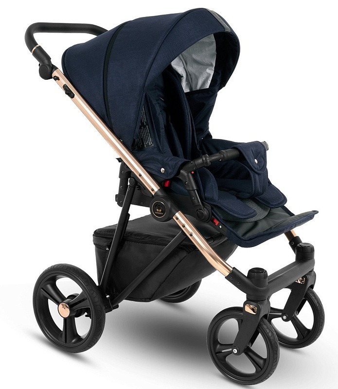 Коляска 2 в 1 Camarelo Belagio, BG-05 (Тёмно-синий Жаккард)