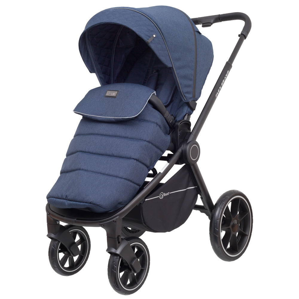 Коляска 3 в 1 Rant Flex Grand Jeans Blue синий