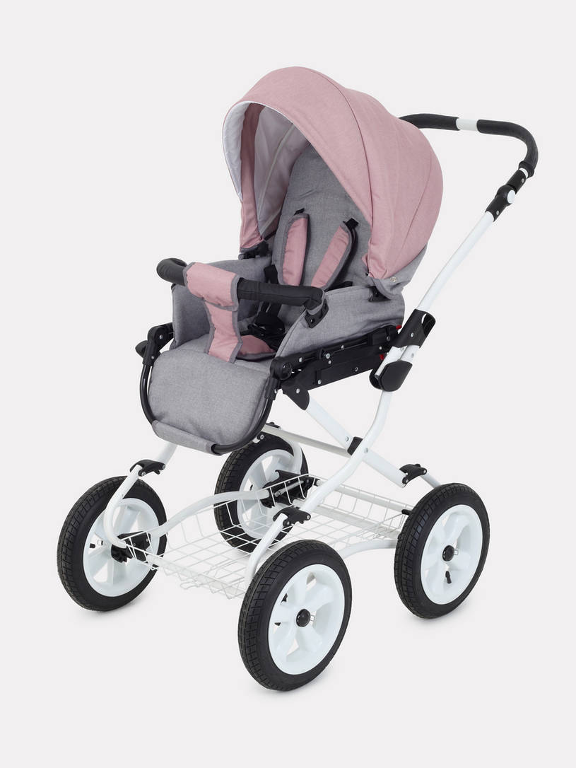 Коляска 2 в 1 Rant Siena Classic 07 серый-розовый