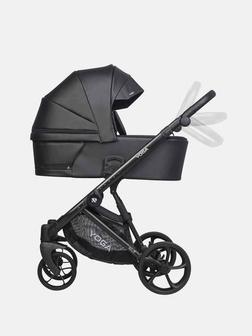 Коляска 3 в 1 Riko Basic Yoga Ecco 12 Black, Черный