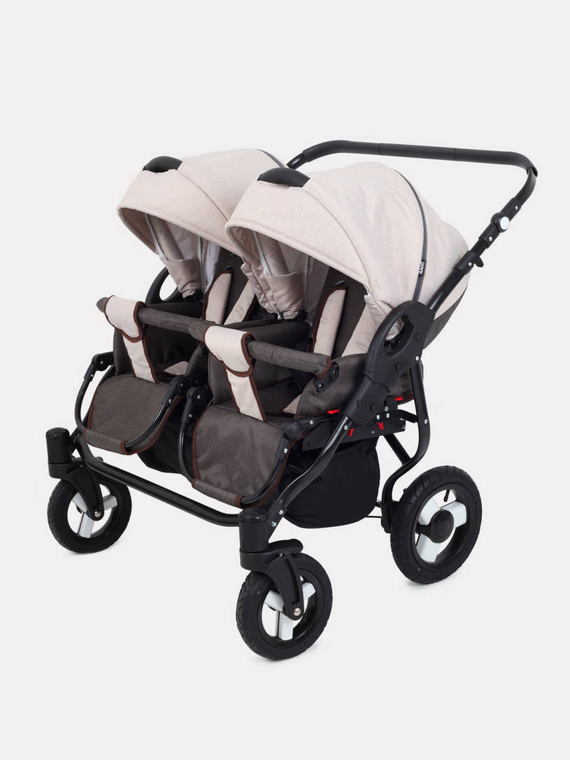 Коляска для двойни 2 в 1 Rant Dream Duo 05 коричневый-бежевый
