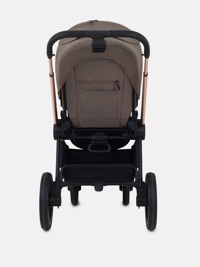 Коляска 2 в 1 Mowbaby Zoom PU gold cacao brown