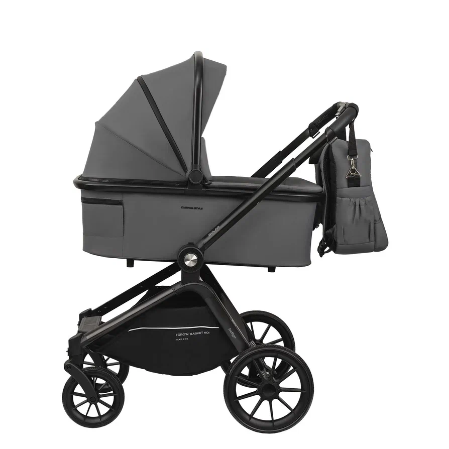 Коляска 2 в 1 Indigo SOLAR серый