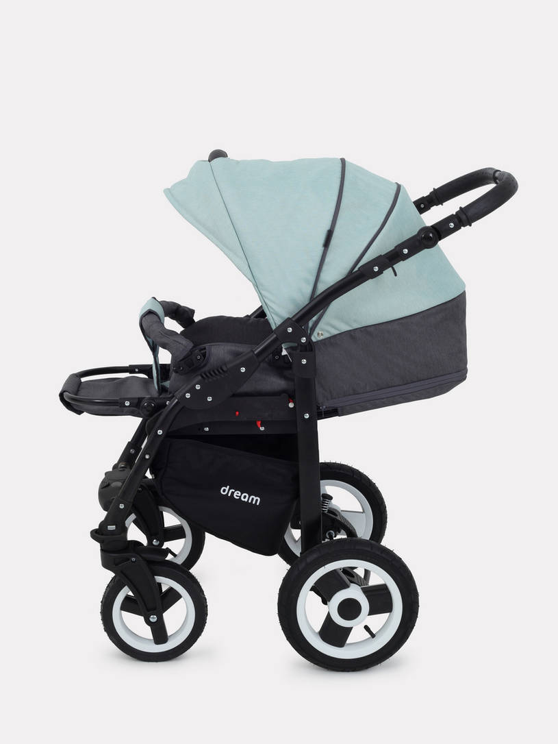 Коляска 2 в 1 Rant Dream 04 серый-мятный