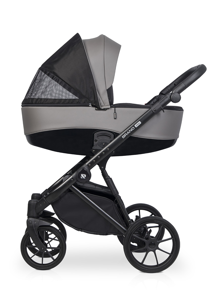 Коляска 3 в 1 Riko Brano Pro, 01 Anthracite
