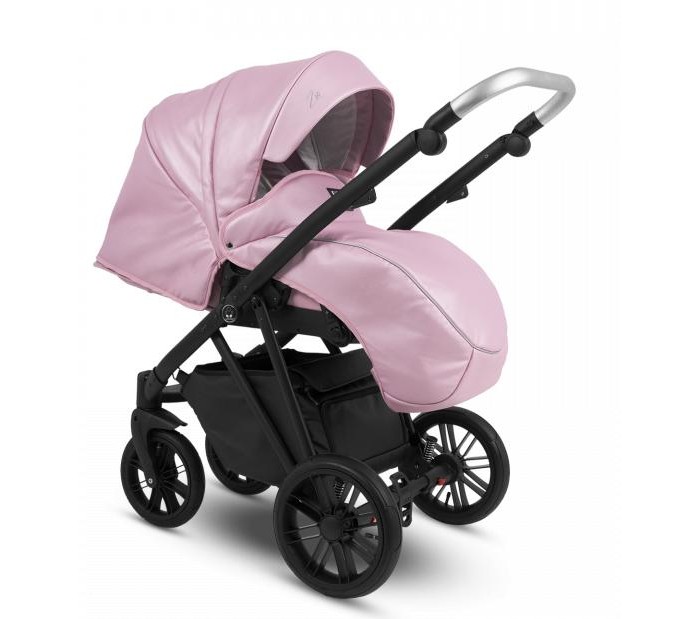 Коляска Camarelo Zeo 2 в 1 экокожа пудровый