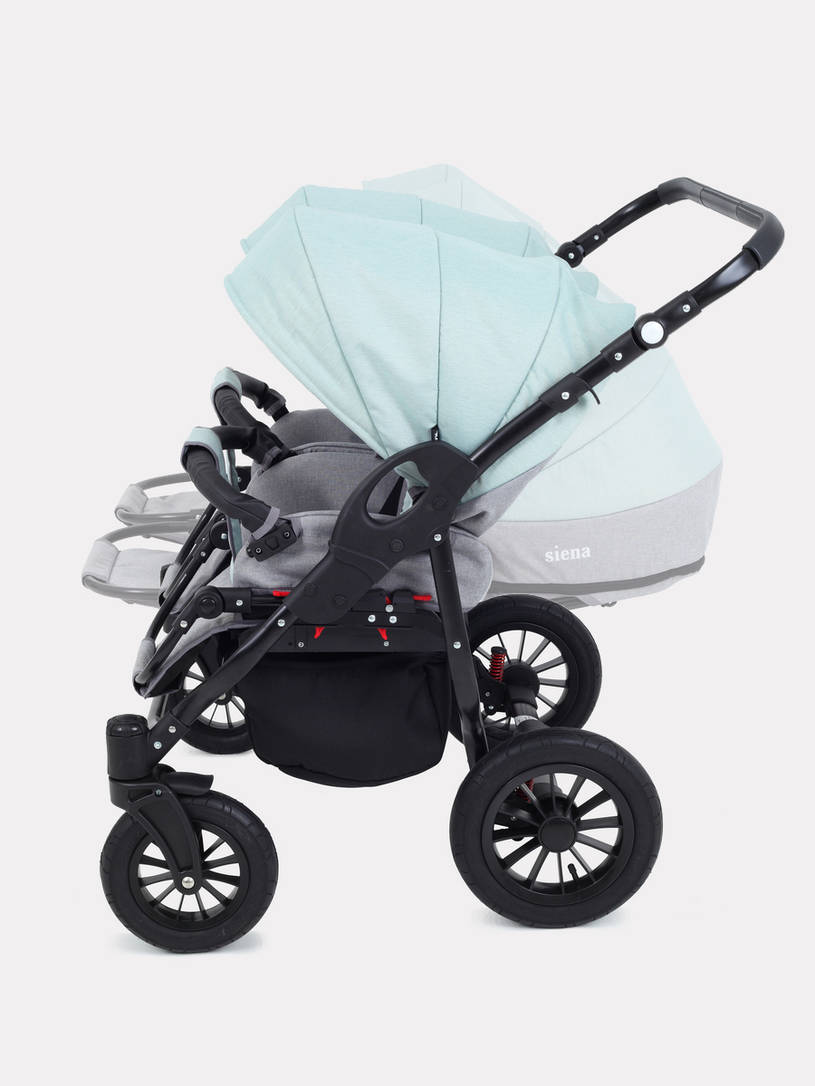 Коляска для двойни 2 в 1 Rant Siena Duo 08 серый-ментоловый