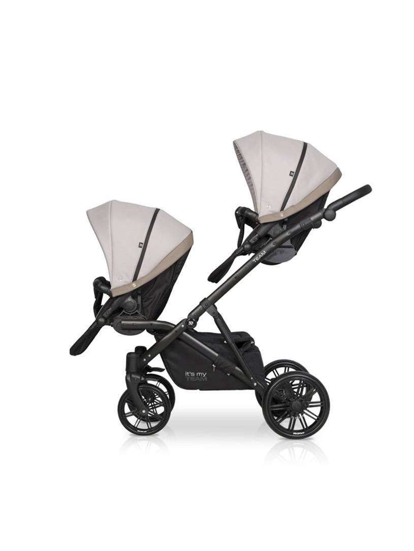 Коляска для двойни 2 в 1 Riko Team 2020 бежевый