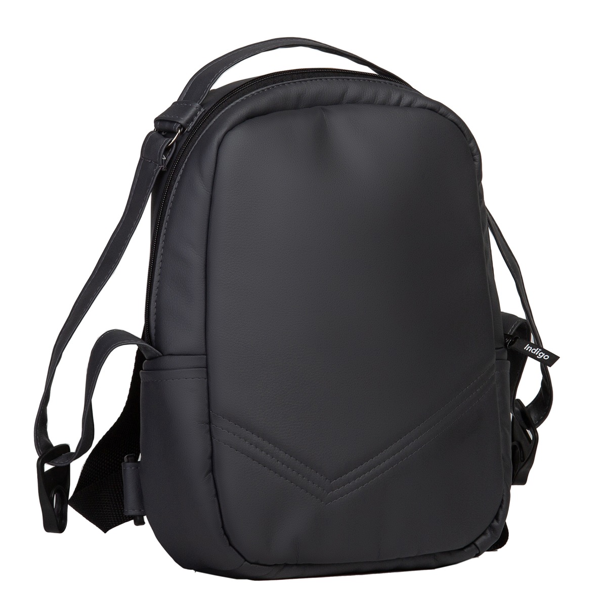 Коляска 2 в 1 Indigo Mio S, 05 (Темно-серая кожа + Зеленый)