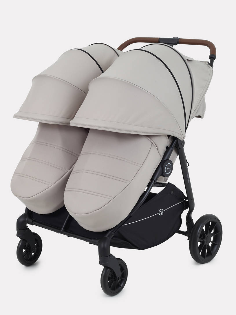 Коляска прогулочная для двойни Rant Twinny Milk coffee 2025