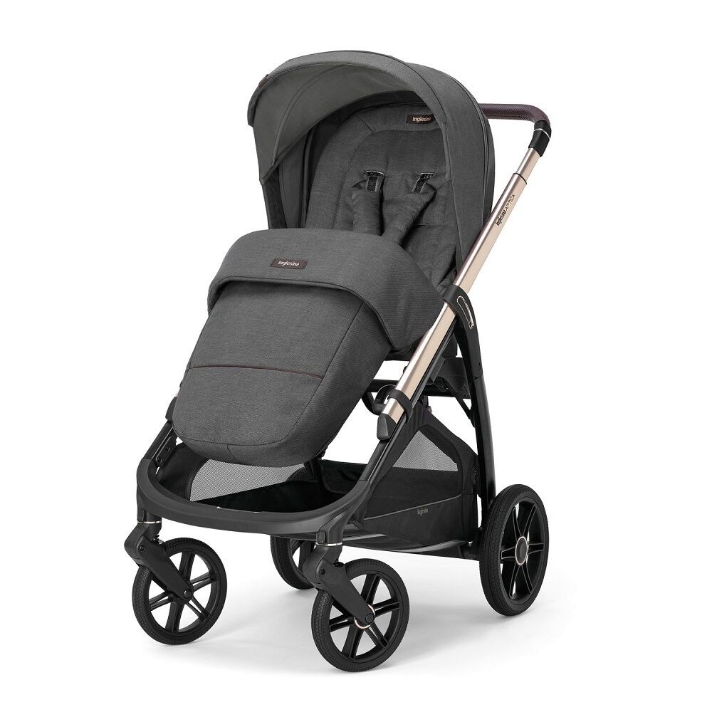 Коляска 3 в 1 Inglesina Aptica New 2025 + Автокресло Inglesina Darwin i-Size (0-13 кг), Velvet Grey (Темно-серый)