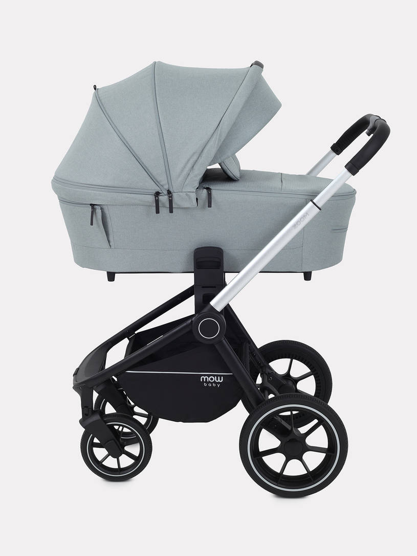 Коляска 2 в 1 Mowbaby Zoom PU silver green tea