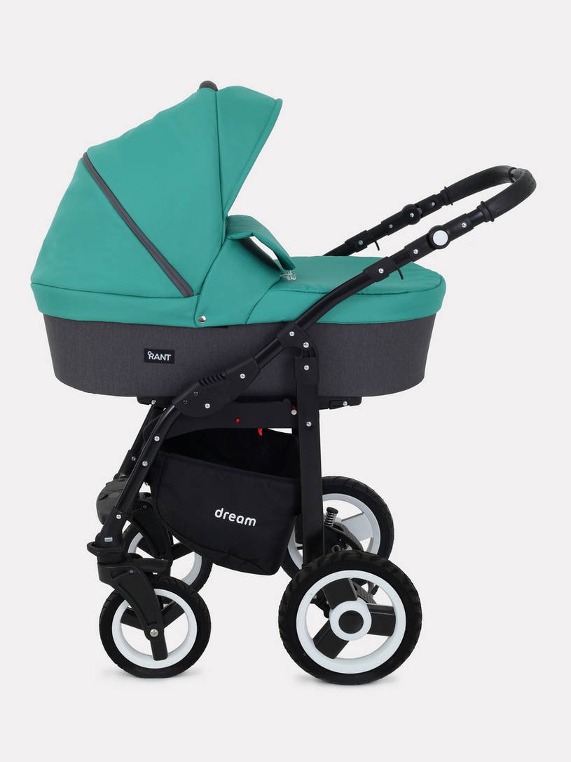 Коляска 2 в 1 Rant Dream 08 серый-темно-зеленый