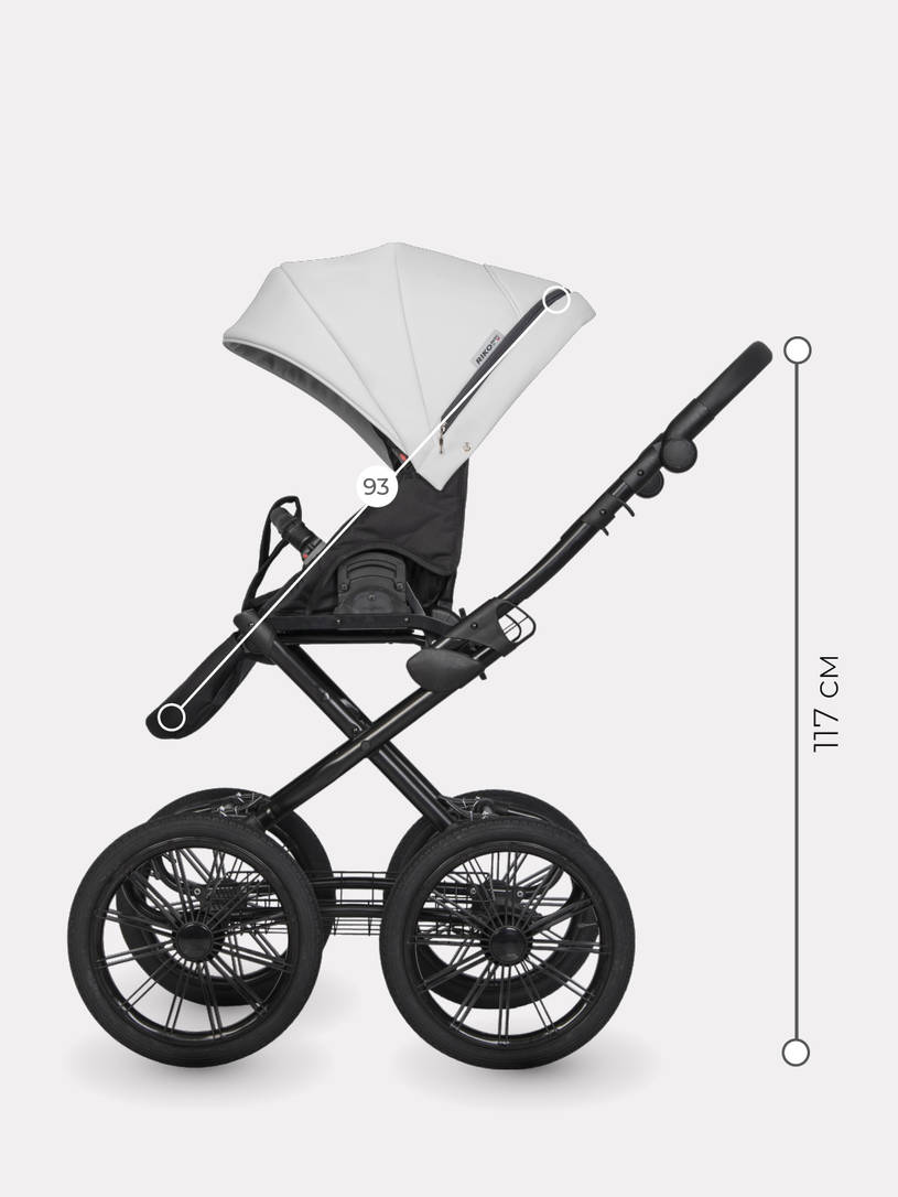 Коляска 2 в 1 Riko Basic Aicon Ecco Prestige 02 белый