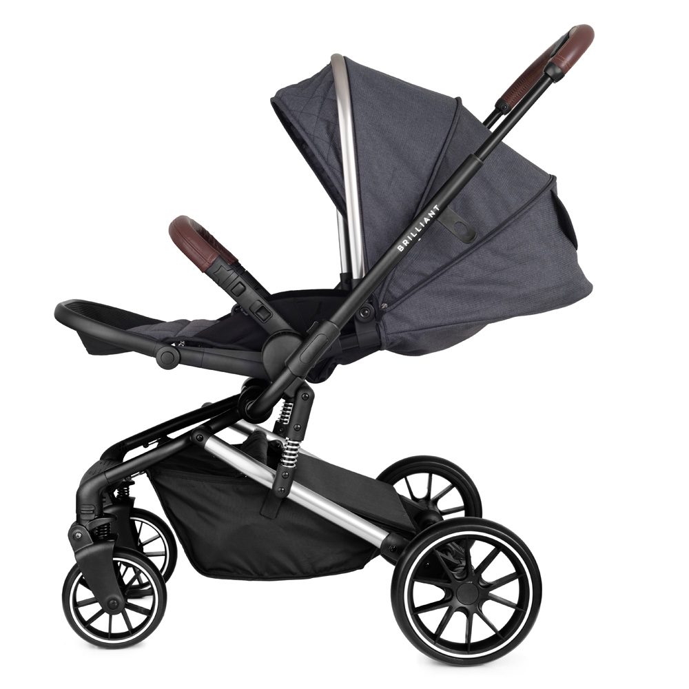 Коляска 2 в 1 Rant Brilliant Jet Carbon темно-серый
