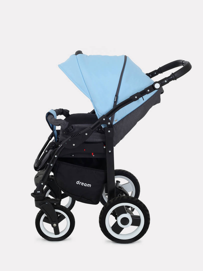 Коляска 3 в 1 Rant Dream 09 серый-голубой