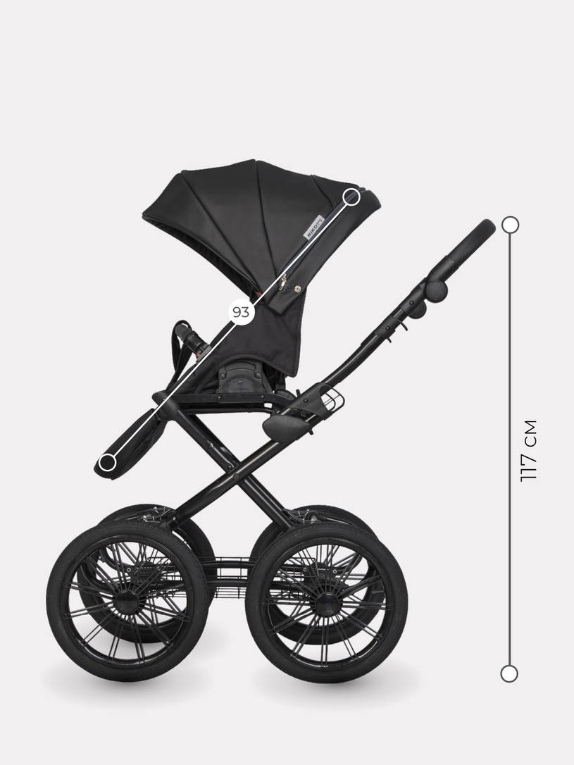 Коляска 2 в 1 Riko Basic Aicon Ecco Prestige 01 черный