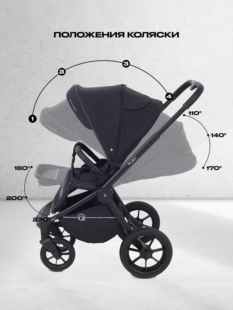 Коляска 3 в 1 Rant Flex 2025 RA077 Black