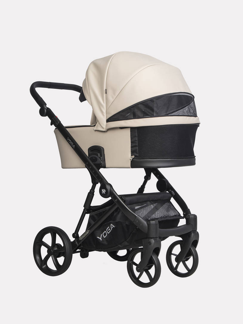 Коляска 3 в 1 Riko Basic Yoga Ecco 17 Sand, Кремовый
