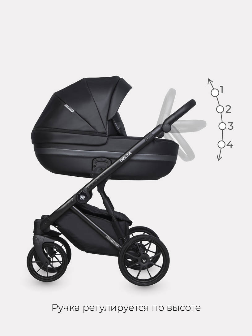 Коляска 2 в 1 RIKO BASIC DELTA ECCO 15 Black