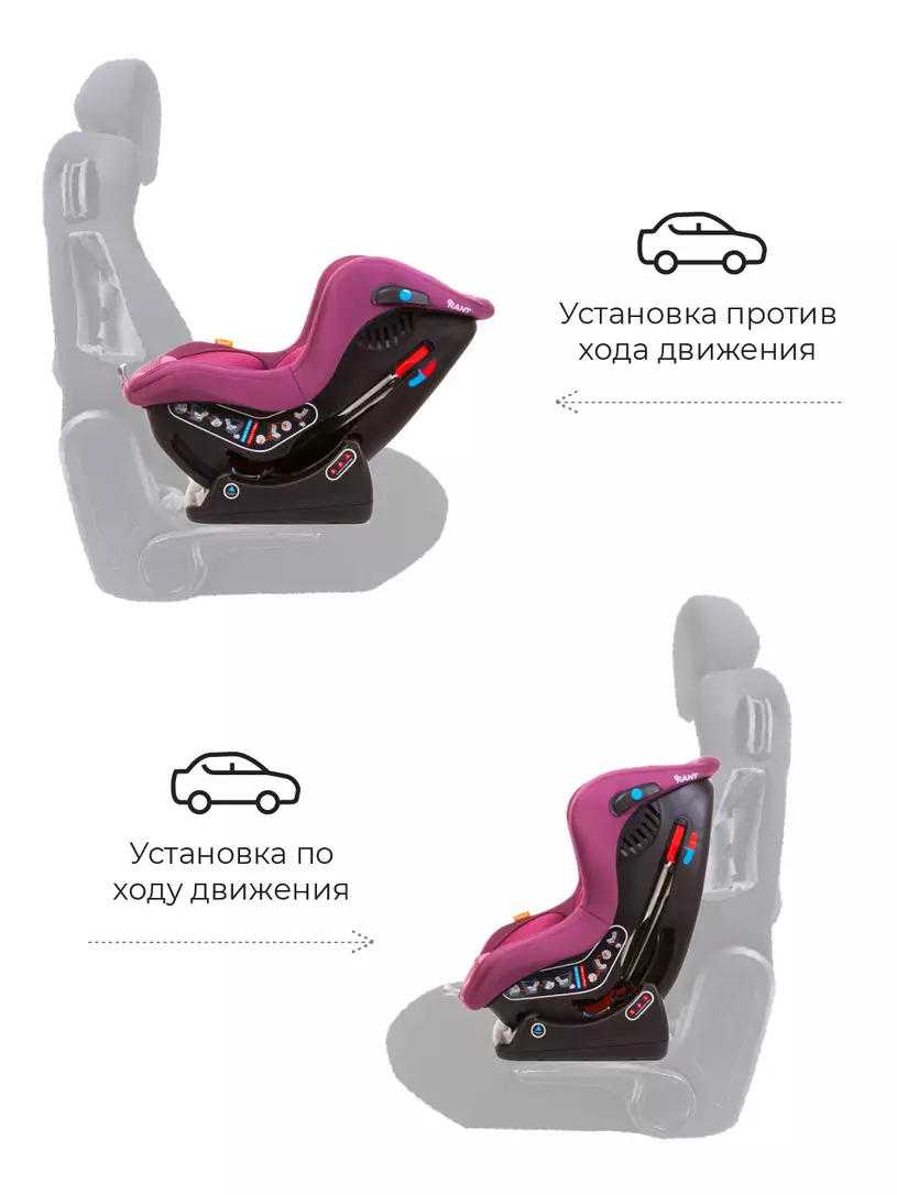Автокресло Rant Pilot группа 0-1 (0-18 кг), цвет: розовый