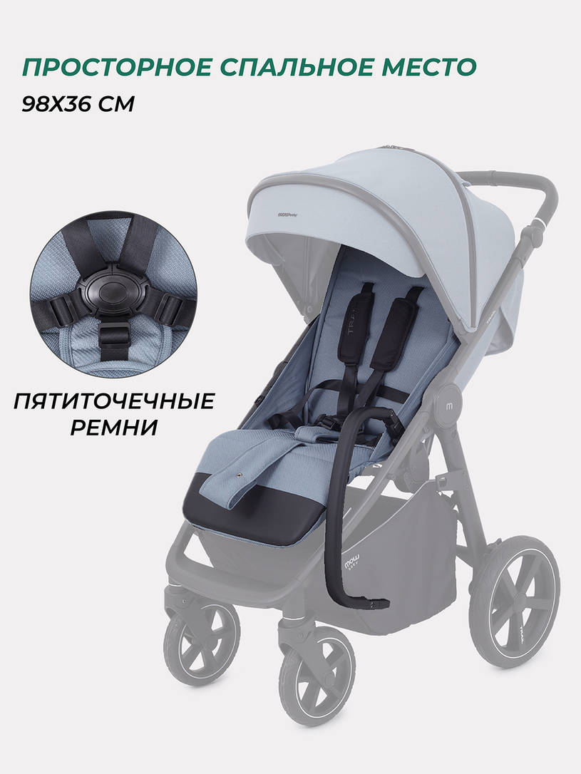 Коляска прогулочная Mowbaby Trail Blue