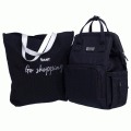 Сумка для мамы + шоппер Rant Shopping Set midnight black