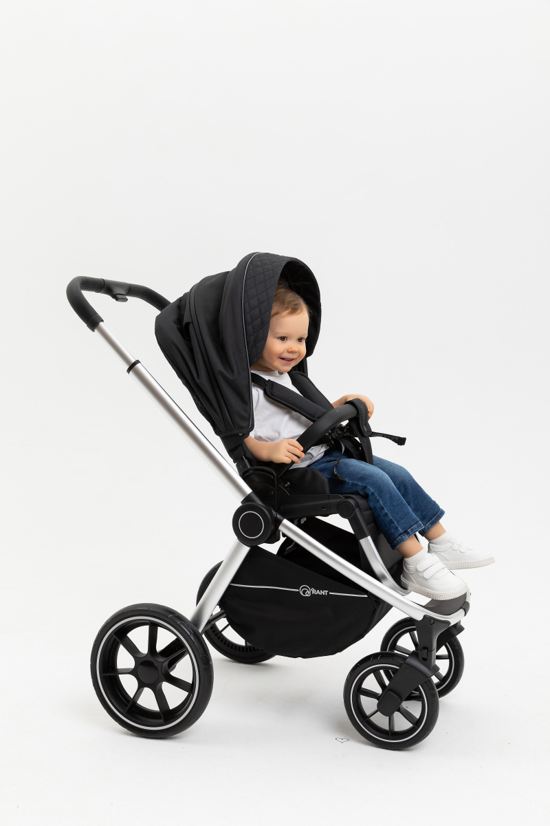 Коляска 3 в 1 Rant Flex Grand Midnight Black черный