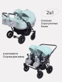 Коляска для двойни 2 в 1 Rant Siena Duo 08 серый-ментоловый