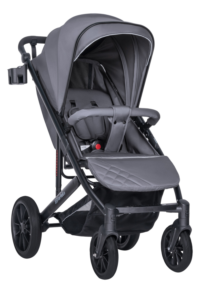 Коляска детская прогулочная Farfello Bonnie black (Smoke Grey/Дымчато-серый)