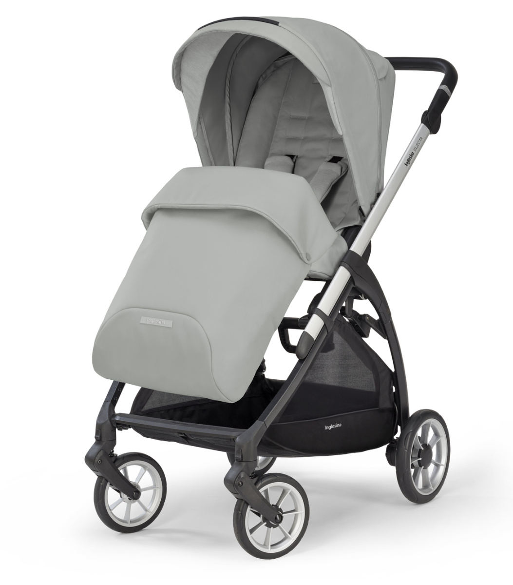 Коляска 3 в 1 Inglesina Electa с подставкой под люльку Stand Up, Greenwich Silver