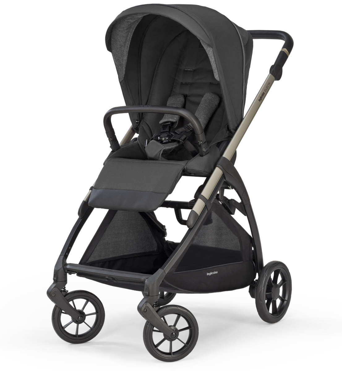 Коляска 3 в 1 Inglesina Electa с подставкой под люльку Stand Up, Upper Black