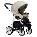 Коляска 2 в 1 Indigo Special, Is 07 (Бежевая кожа)