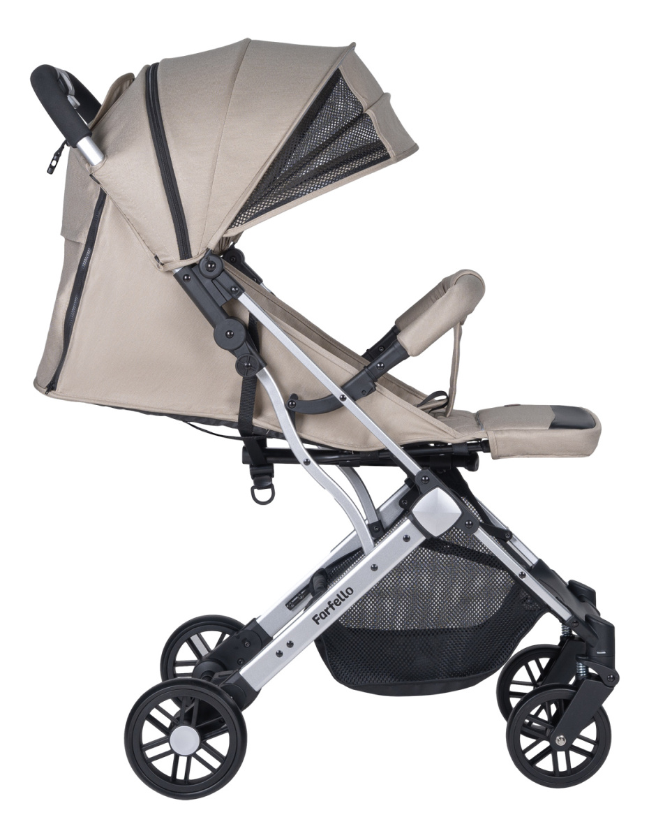 Коляска детская прогулочная Farfello Comfy Go (New Beige/ Бежевый (серебро)CG-33)