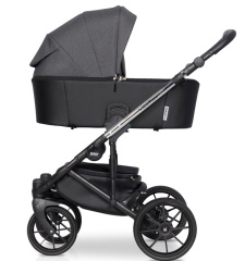 Коляска 2 в 1 Riko Basic Vest Lux 02 Platinum темно-серый