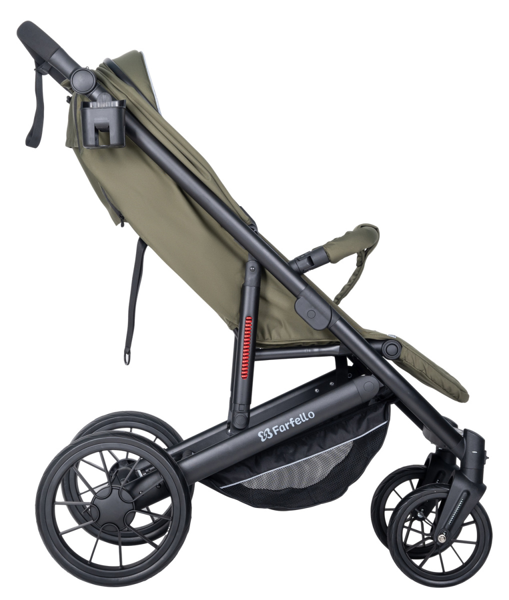 Коляска детская прогулочная Farfello Bonnie black (Fresh Green/свежая зелень)