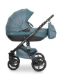 Коляска 2 в 1 Riko Bruno Natural 02 бирюзовый