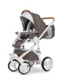 Коляска 3 в 1 Riko Bruno Luxe 01 коричневый