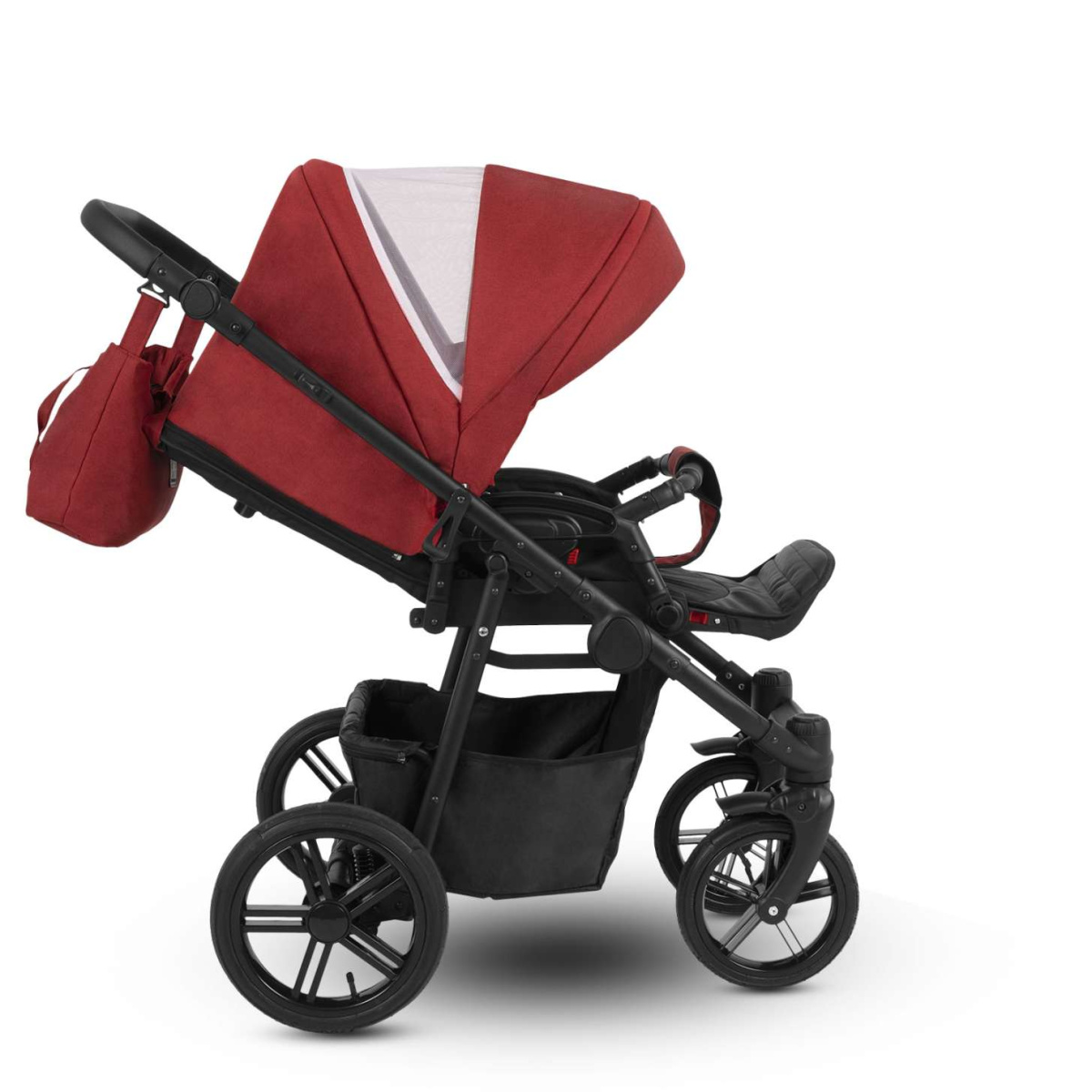 Коляска Camarelo Picco 2 в 1 красный меланж