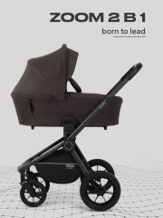Коляска 2 в 1 Mowbaby Zoom PU Shine brown