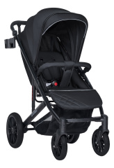 Коляска детская прогулочная Farfello Bonnie black (Charcoal Black/Угольно-черный)