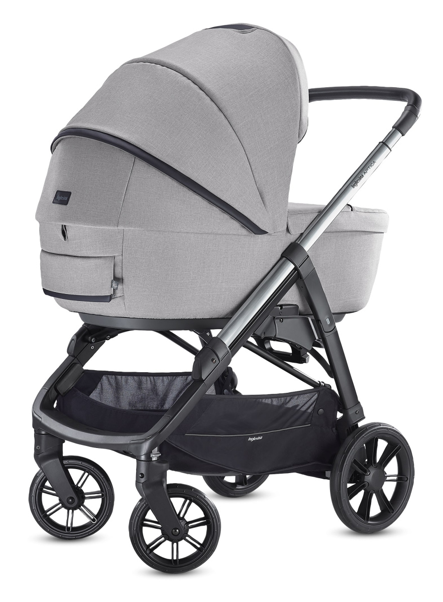 Коляска 3 в 1 Inglesina Aptica  с подставкой под люльку Stand Up, Silk Grey