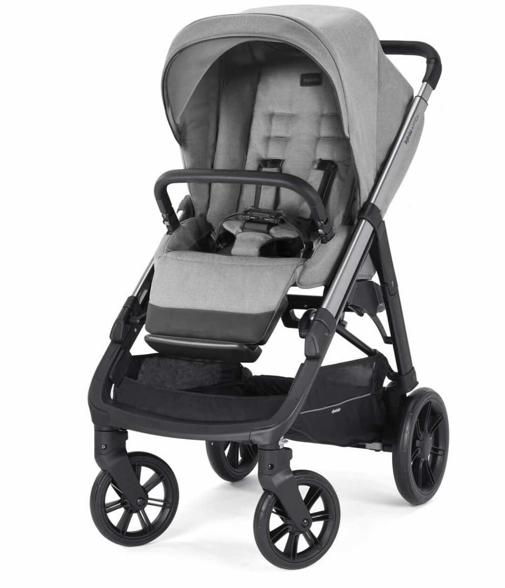 Коляска 3 в 1 Inglesina Aptica  с подставкой под люльку Stand Up, Silk Grey